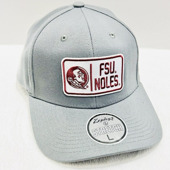 Zephyr Florida State‎ Seminoles Noles Hat Cap Stretch Flex Large Gray NCAA - Picture 3 of 5